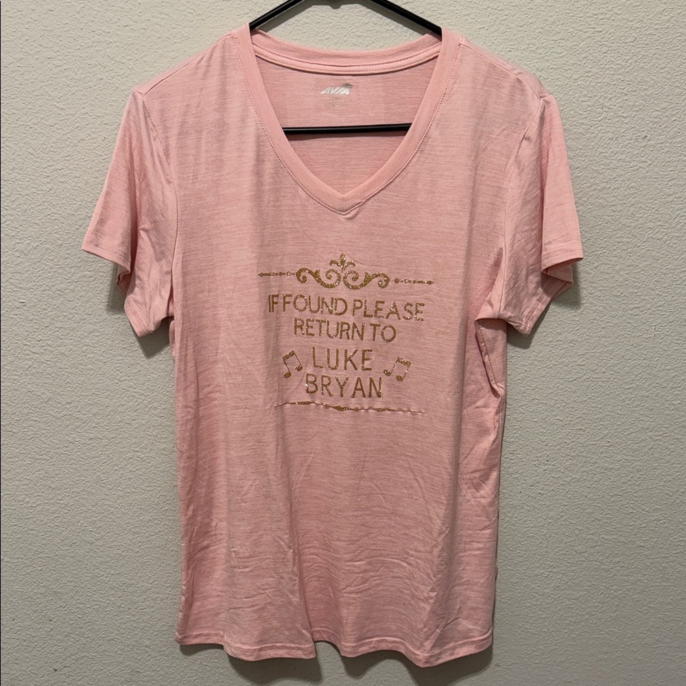 Avia Pink Short Sleeve Tee - Luke Bryan